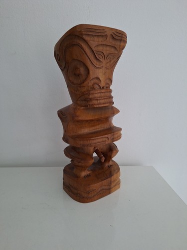 Statuette figurine tiki bois - statuette,