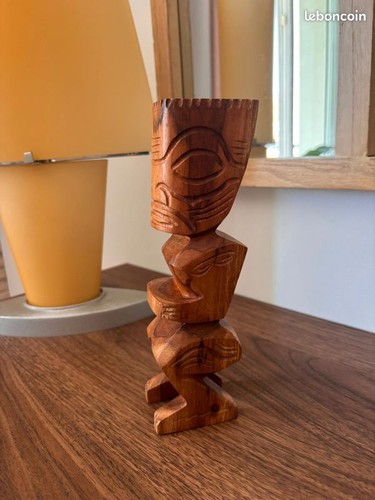 Statuette tiki bois - statuette,