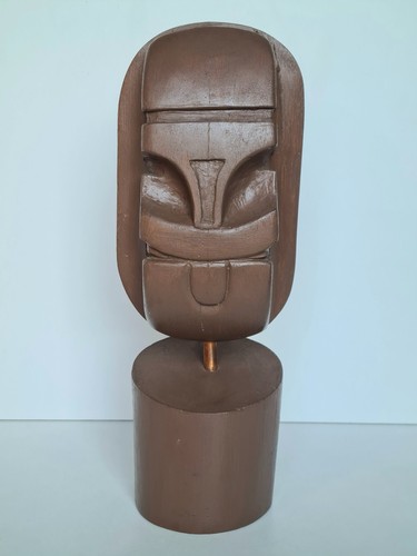 Sculpture tête bois - sculpture,